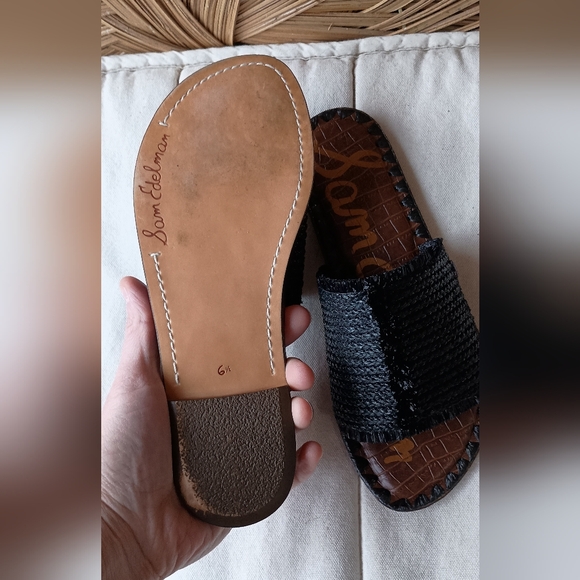 Sam Edelman Black Woven Slide Sandals_6.5 - Picture 3 of 5